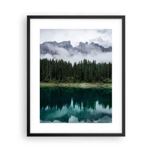 Poster in einem schwarzem Rahmen - Leise, leise, lass uns das Trinkwasser nicht wecken ... - 40x50 cm