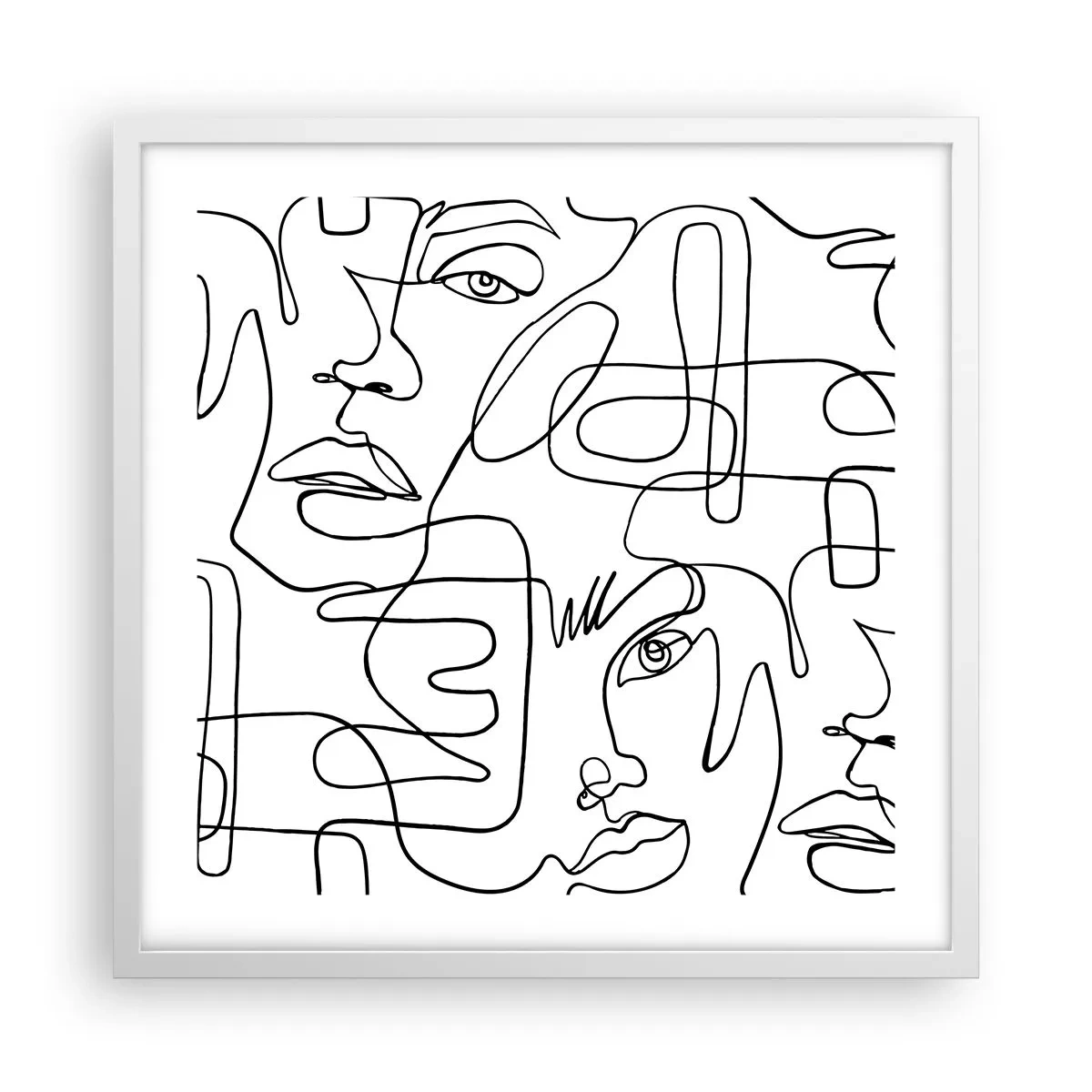 Poster in einem weißen Rahmen - In verworrenen Gefühlen - 50x50 cm