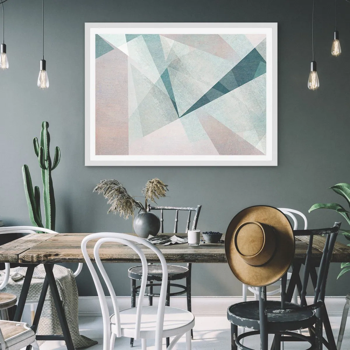 Poster in einem weißen Rahmen - Einfach aber dynamisch - 70x50 cm