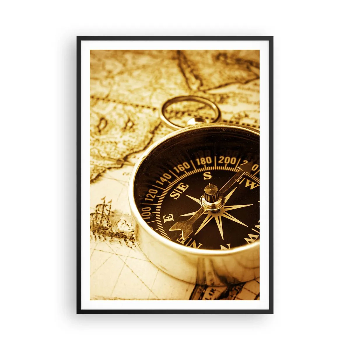 Poster in einem schwarzem Rahmen - Ost oder West? - 70x100 cm