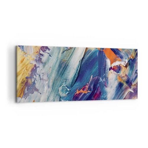 Bild auf Leinwand - Leinwandbild - Farbverwirrung - 100x40 cm