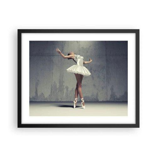 Poster in einem schwarzem Rahmen - Leicht wie ein Vogel - 50x40 cm