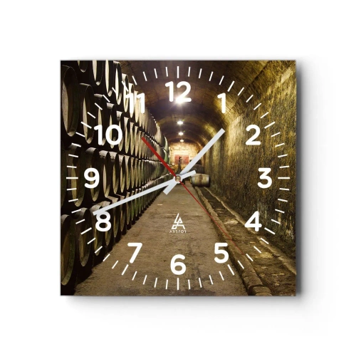 Wanduhr - Glasuhr - Es ist gut, sich hinzulegen - 30x30 cm