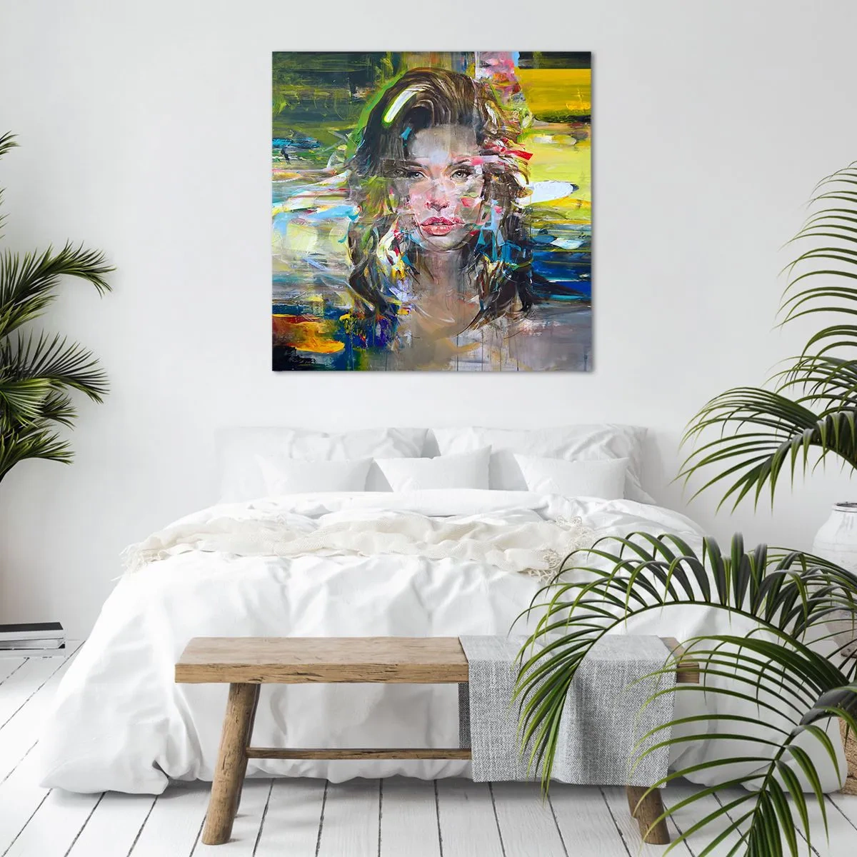 Bild auf Leinwand - Leinwandbild - Hinter der Luft ein Vorhang - 50x50 cm