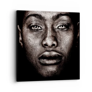 Bild auf Leinwand - Leinwandbild - Eine Träne - 40x40 cm