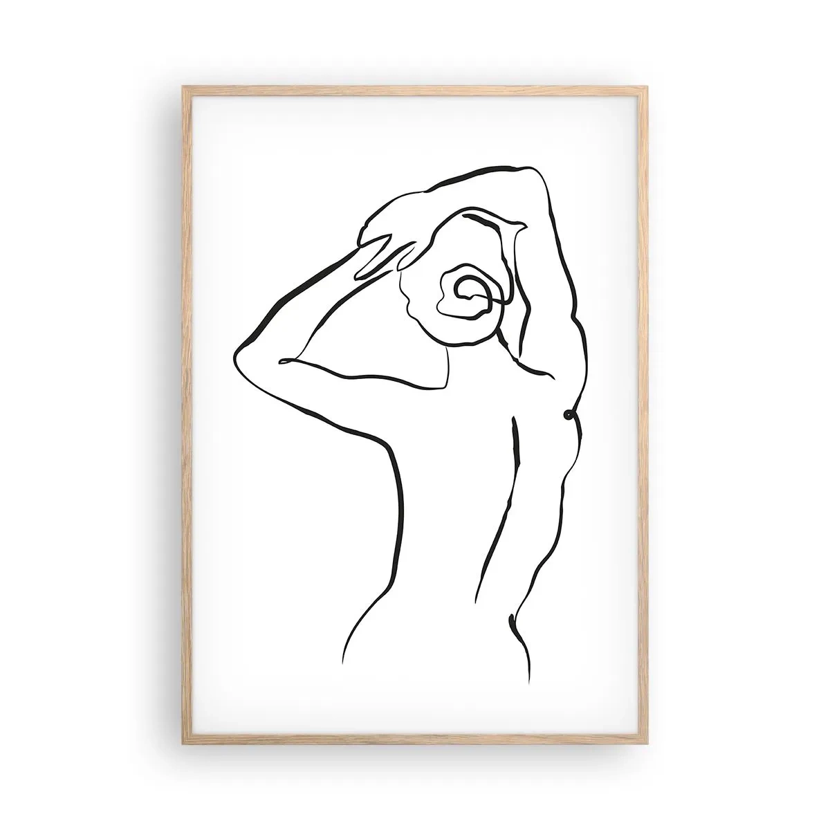 Poster in einem Rahmen aus heller Eiche - Morgenakte - 70x100 cm