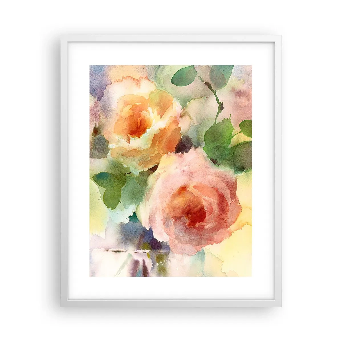 Poster in einem weißen Rahmen - Zart wie Aquarell - 40x50 cm