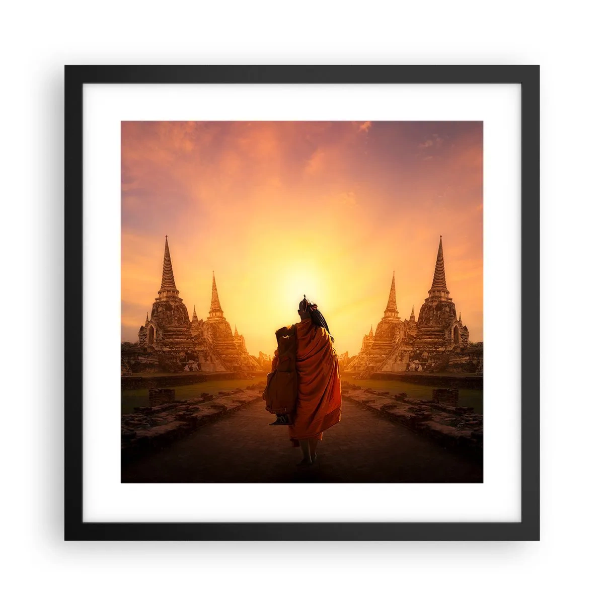 Poster in einem schwarzem Rahmen - In Frieden für die Ewigkeit - 40x40 cm