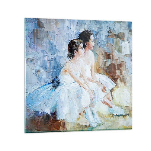 Glasbild - Bild auf glas - Rest der jungen Schwäne - 60x60 cm