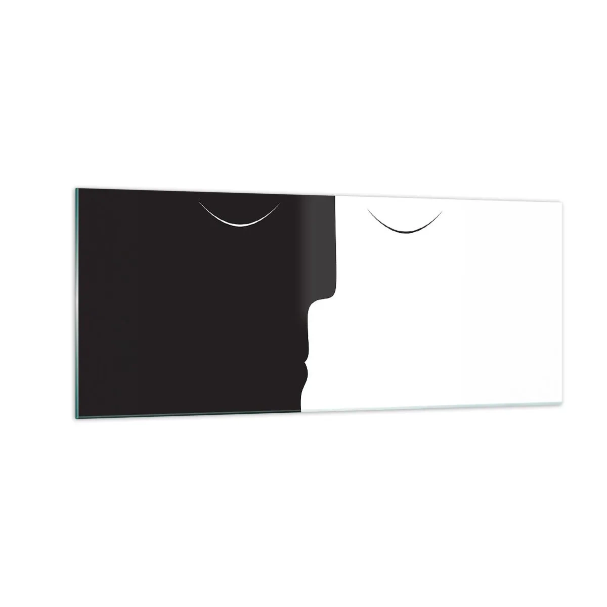 Glasbild - Bild auf glas - Einheit der Gegensätze - 100x40 cm