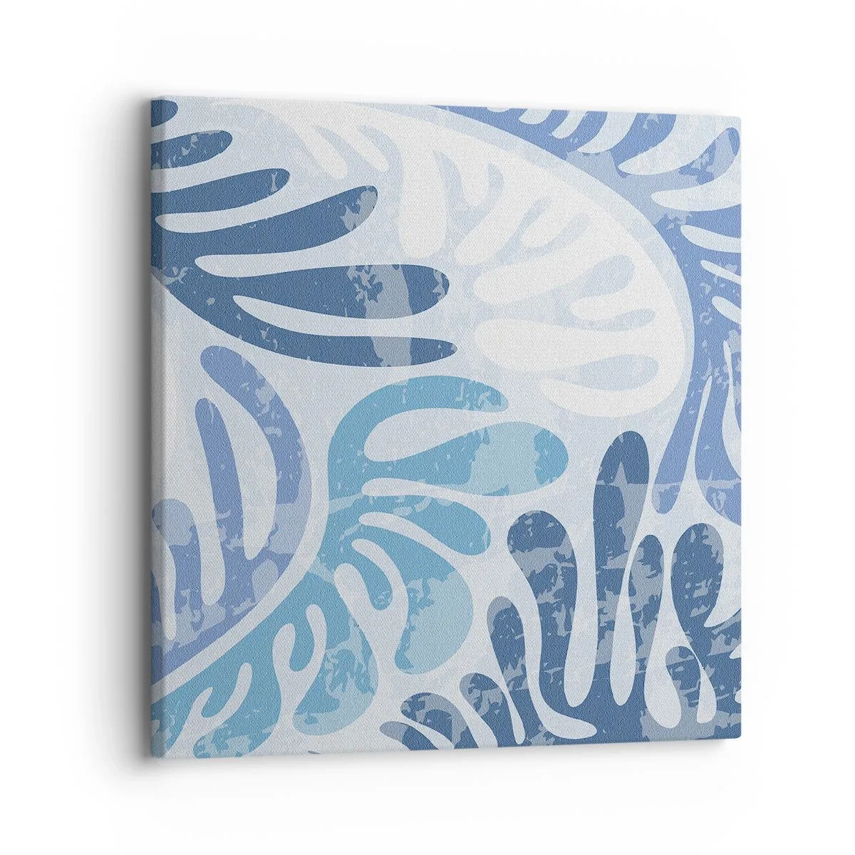 Bild auf Leinwand - Leinwandbild - Blaue Farne - 30x30 cm