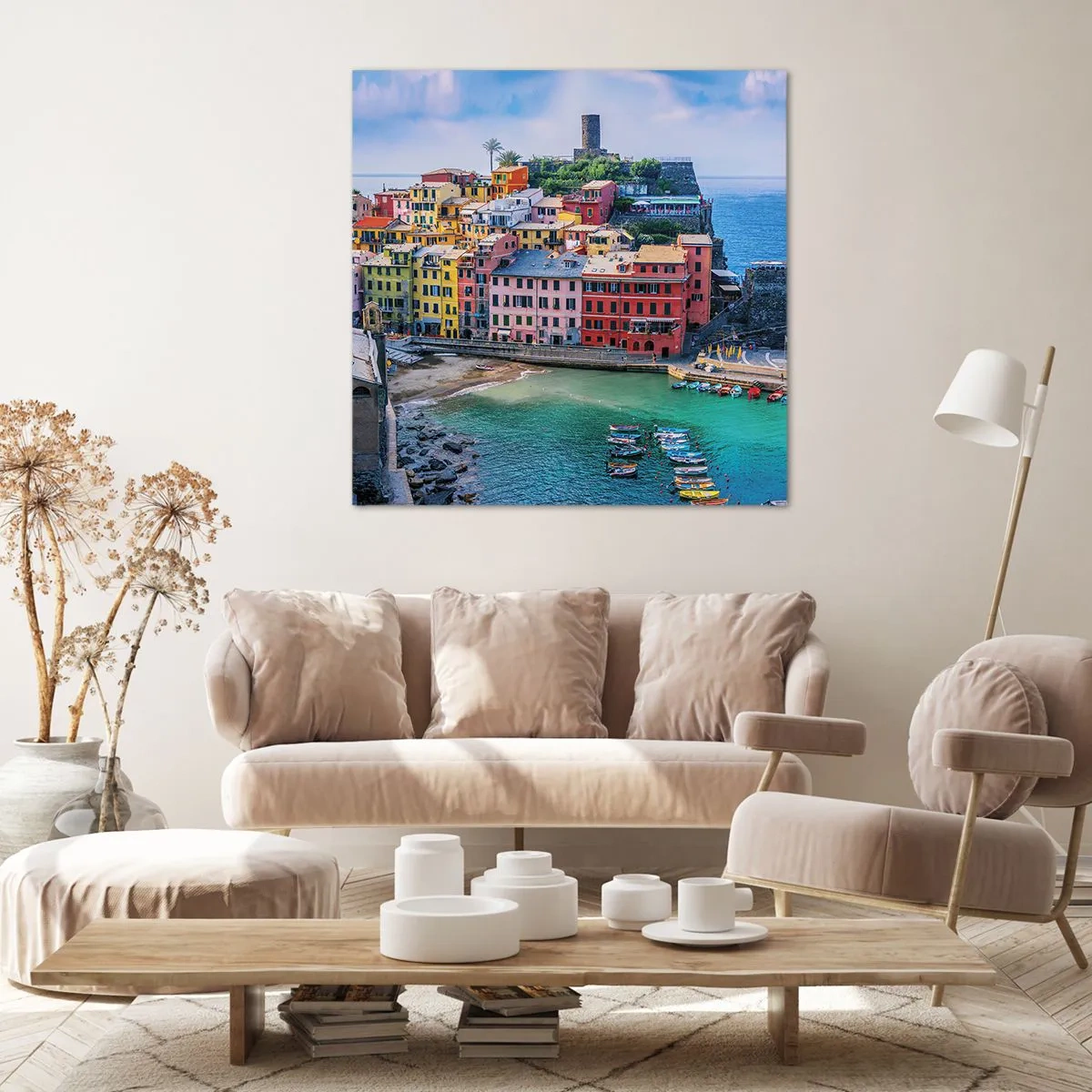 Bild auf Leinwand - Leinwandbild - Mediterrane Zauberstadt - 70x70 cm