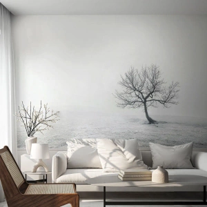 Selbstklebende Fototapete Deluxe Sticker - Gegen das Nichts - Landschaft, Baum, Natur - 100x70 cm