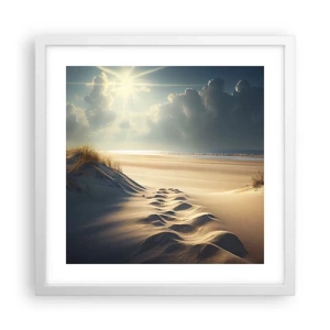 Poster in einem weißen Rahmen - Beruhigende Landschaft - 40x40 cm