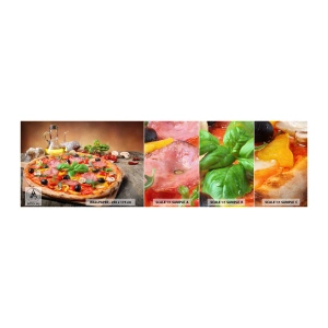 Fototapeten Muster Selbstklebend Deluxe Sticker - Mit echtem italienischem Flair - Gastronomie, Pizza, Italien - 100x30 cm