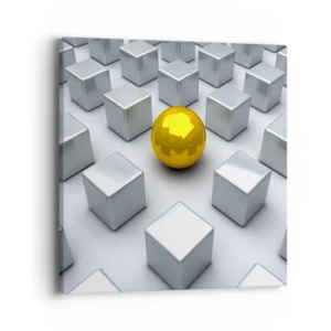 Bild auf Leinwand - Leinwandbild - Warum ich? Geometrische Zusammensetzung - 40x40 cm