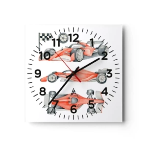 Wanduhr - Glasuhr - Dem Traum folgen - 40x40 cm