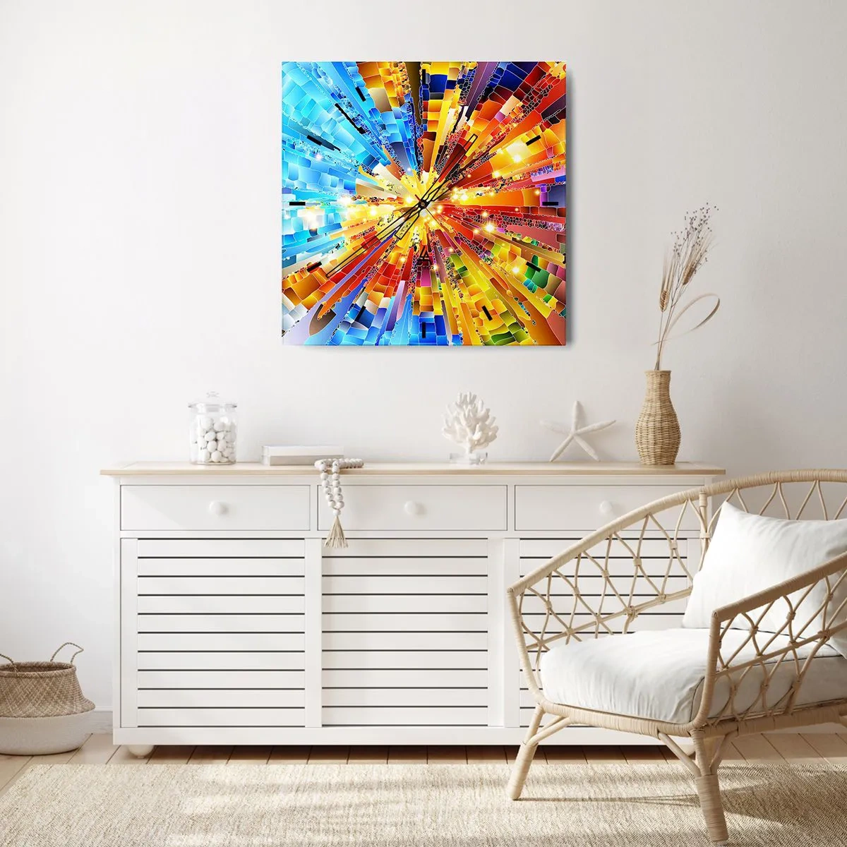 Wanduhr - Glasuhr - In Medienauflösung - 40x40 cm