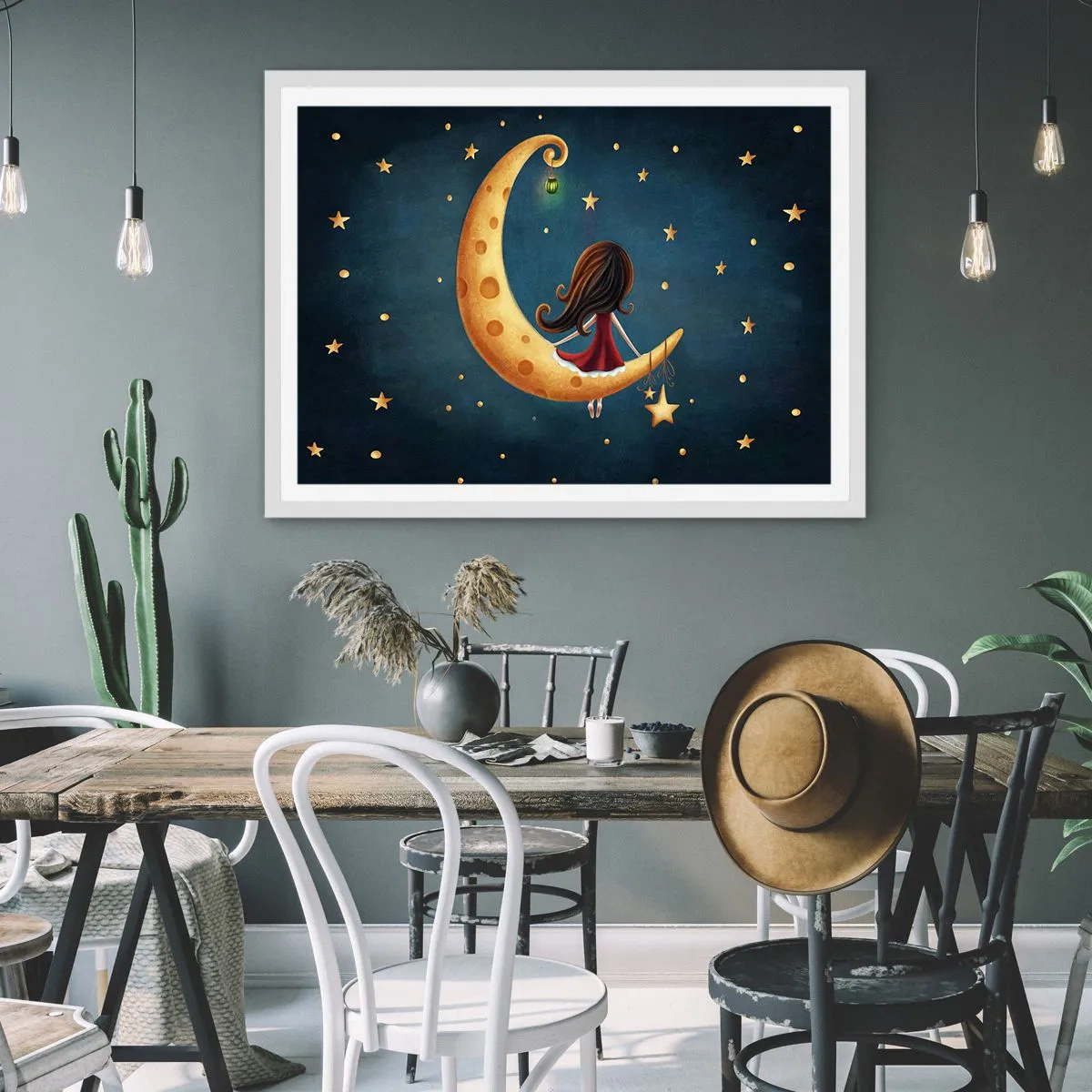 Poster in einem weißen Rahmen - Einmal… - 70x50 cm