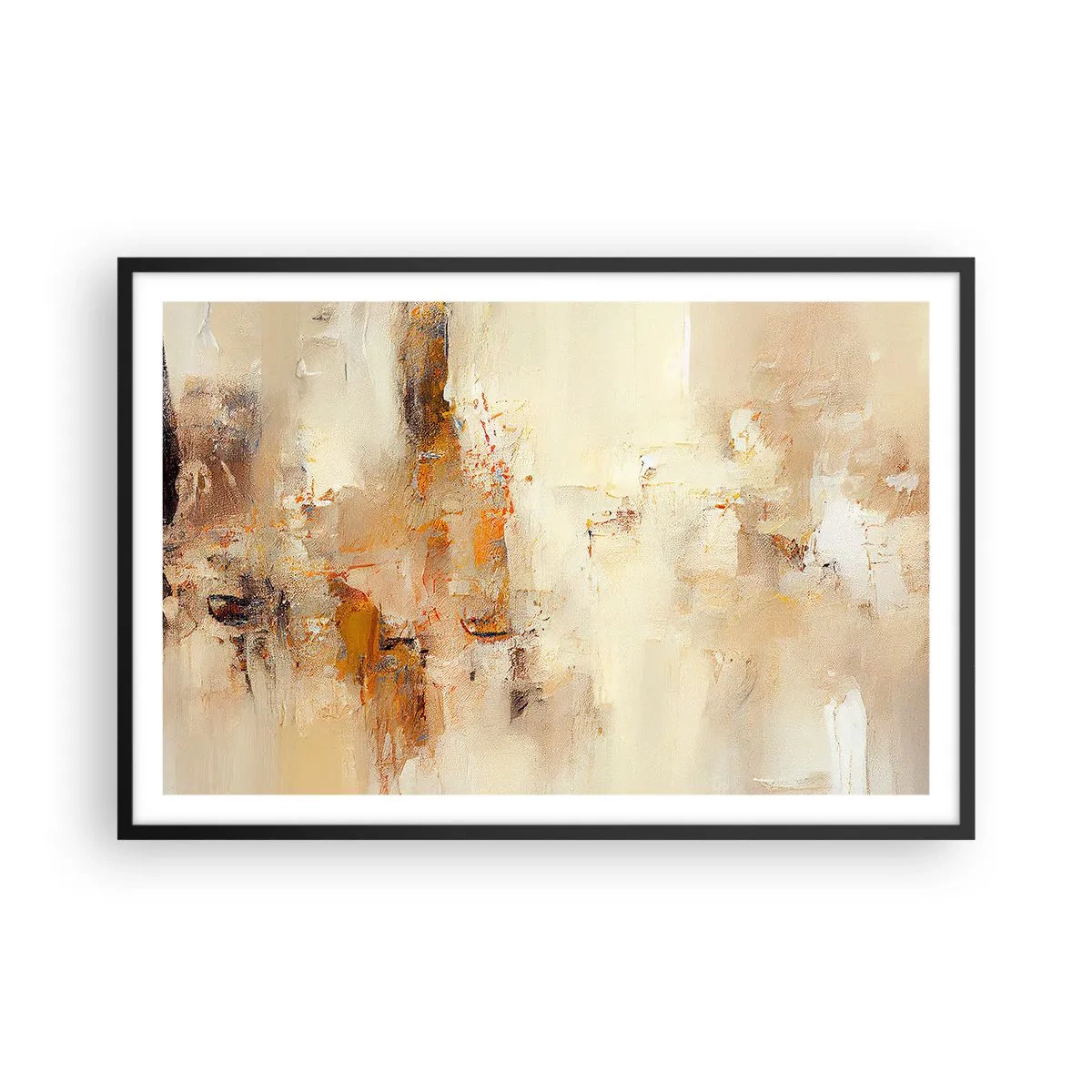 Poster in einem schwarzem Rahmen - Seele aus Bernstein - 91x61 cm