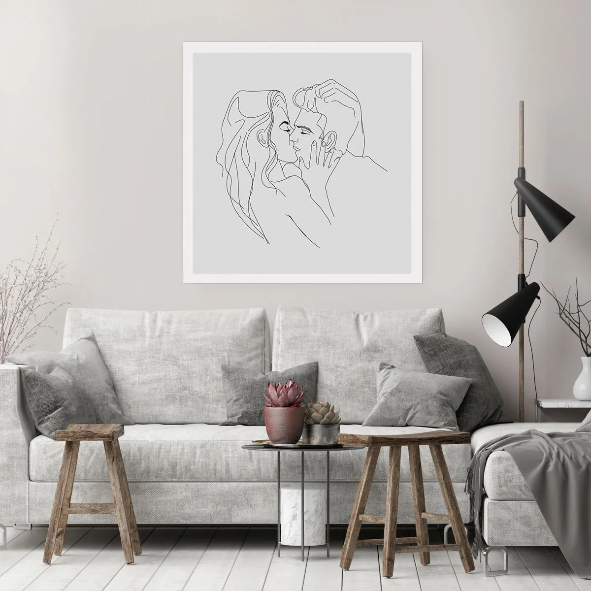 Poster - Dieselbe Linie - 50x50 cm