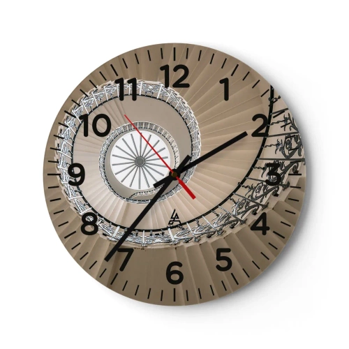 Wanduhr - Glasuhr - Im Inneren der Muschel - 40x40 cm