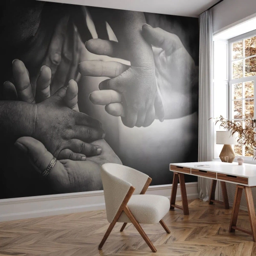 Fototapete Premium Canvas - Mensch sein - Hände, Menschen, Liebe - 500x350 cm