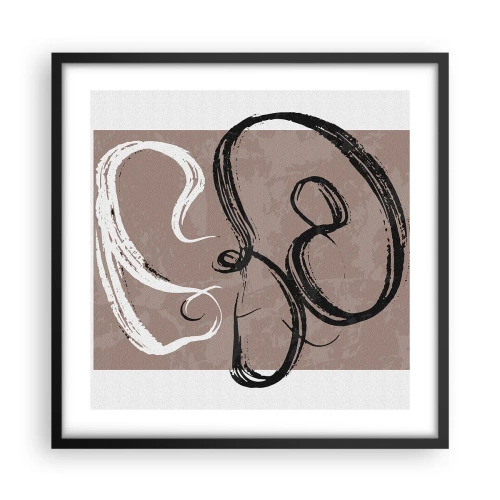 Poster in einem schwarzem Rahmen - Komposition – die Suche nach Fülle - 50x50 cm