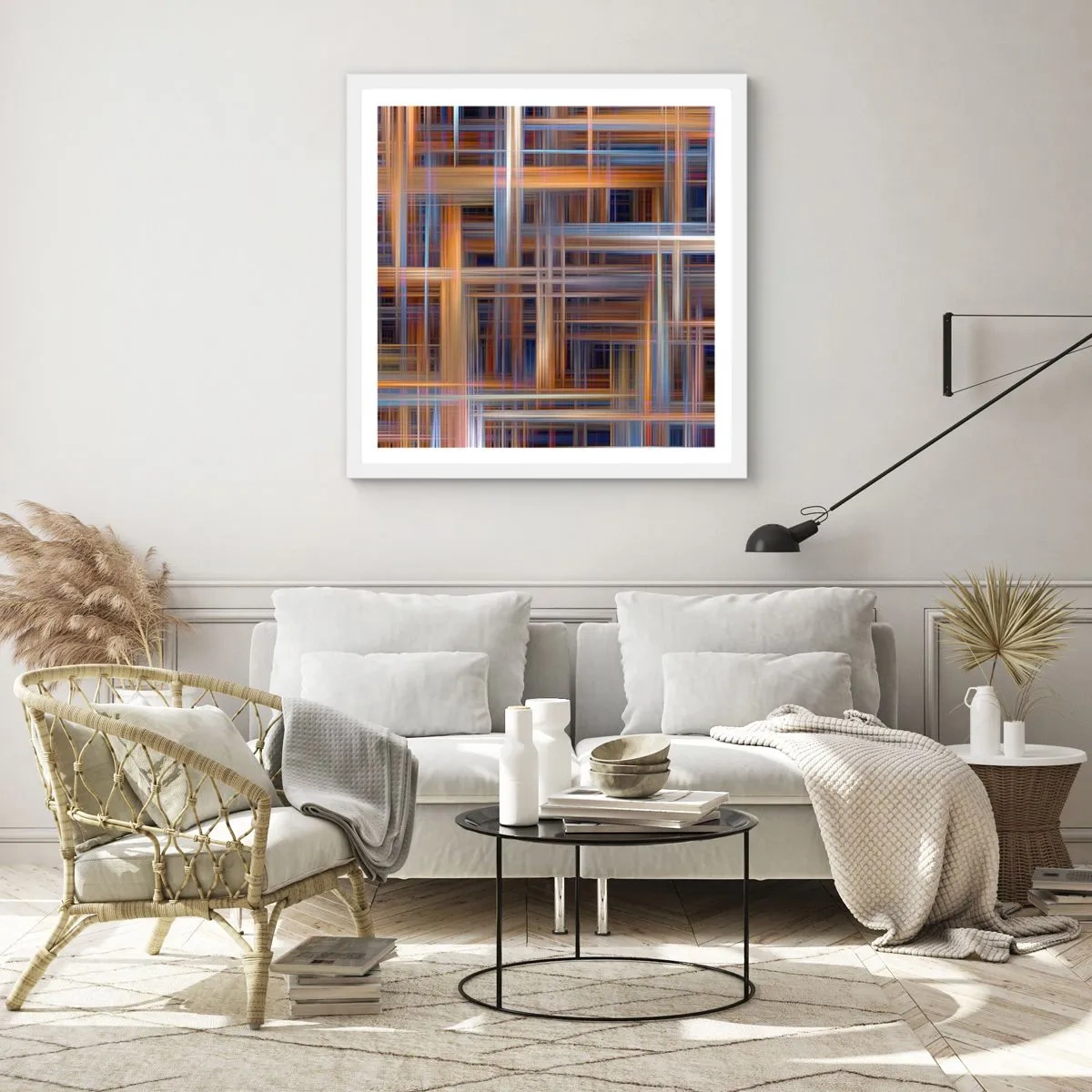 Poster in einem weißen Rahmen - Aus Licht gewebt - 30x30 cm