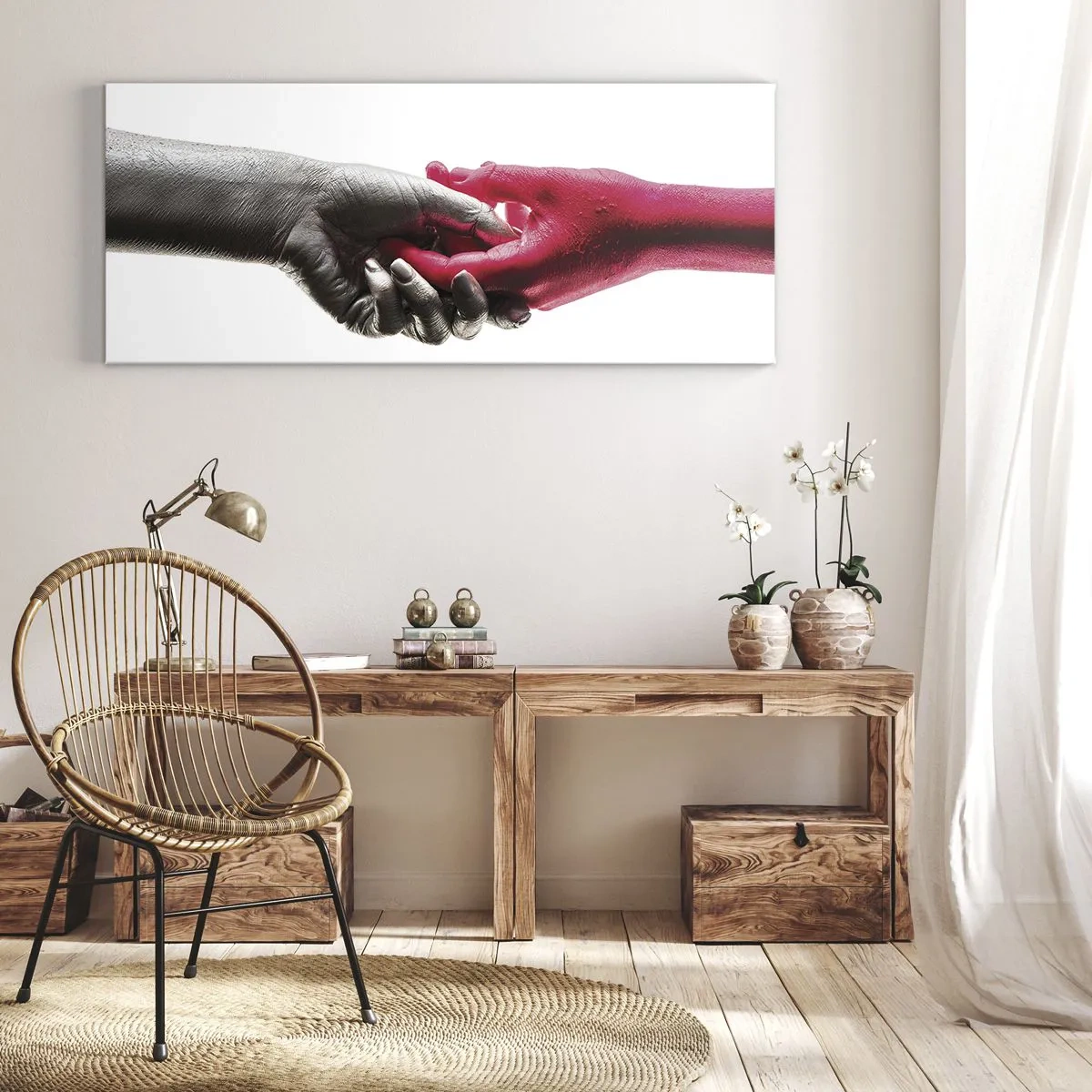 Bild auf Leinwand - Leinwandbild - Gemeinsam, obwohl anders - 100x40 cm