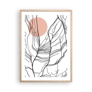 Poster in einem Rahmen aus heller Eiche - In einem Netz aus Zweigen - 50x70 cm