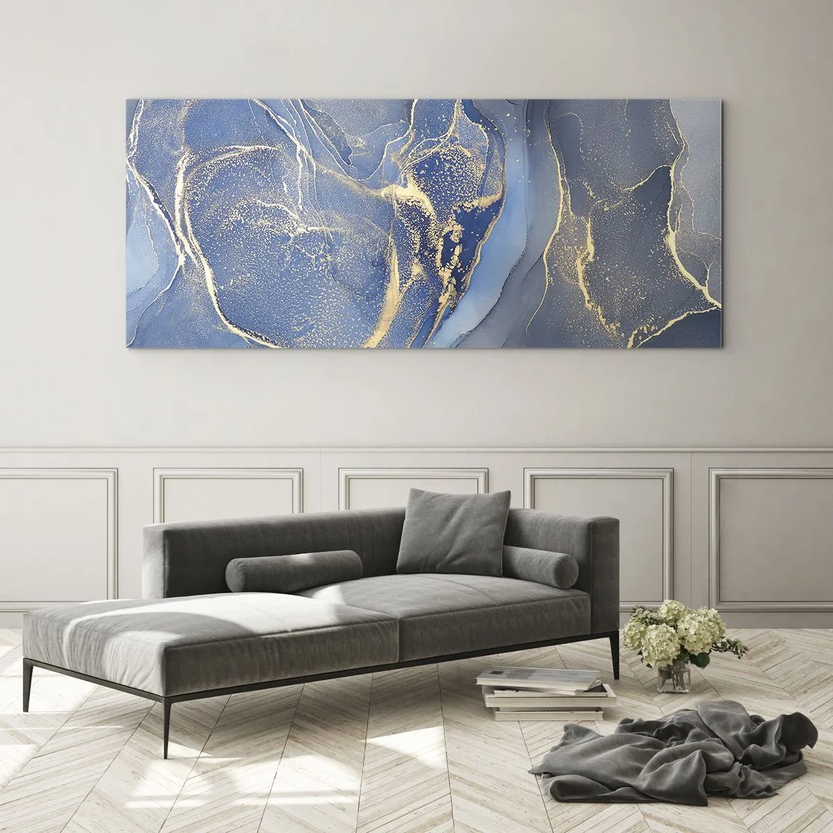 Glasbild - Bild auf glas - Goldstaub - 100x40 cm