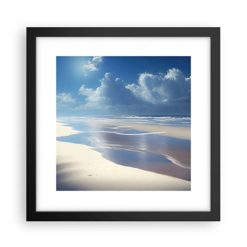 Poster in einem schwarzem Rahmen - Paradiesischer Urlaub - 30x30 cm