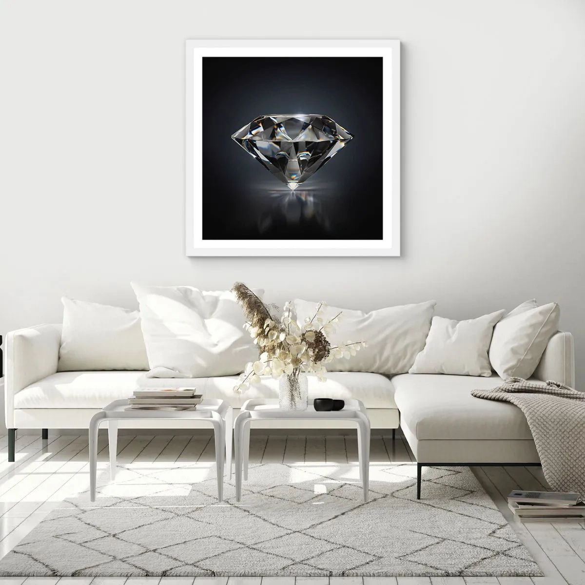 Poster in einem weißen Rahmen - Beste Freundin - 40x40 cm