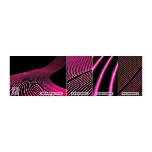 Fototapeten Muster Premium Canvas - Allee des Lichts - Linien, Modern, Neon - 100x30 cm