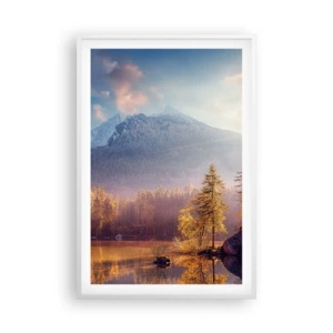 Poster in einem weißen Rahmen - In den Bergen und Tälern - 61x91 cm