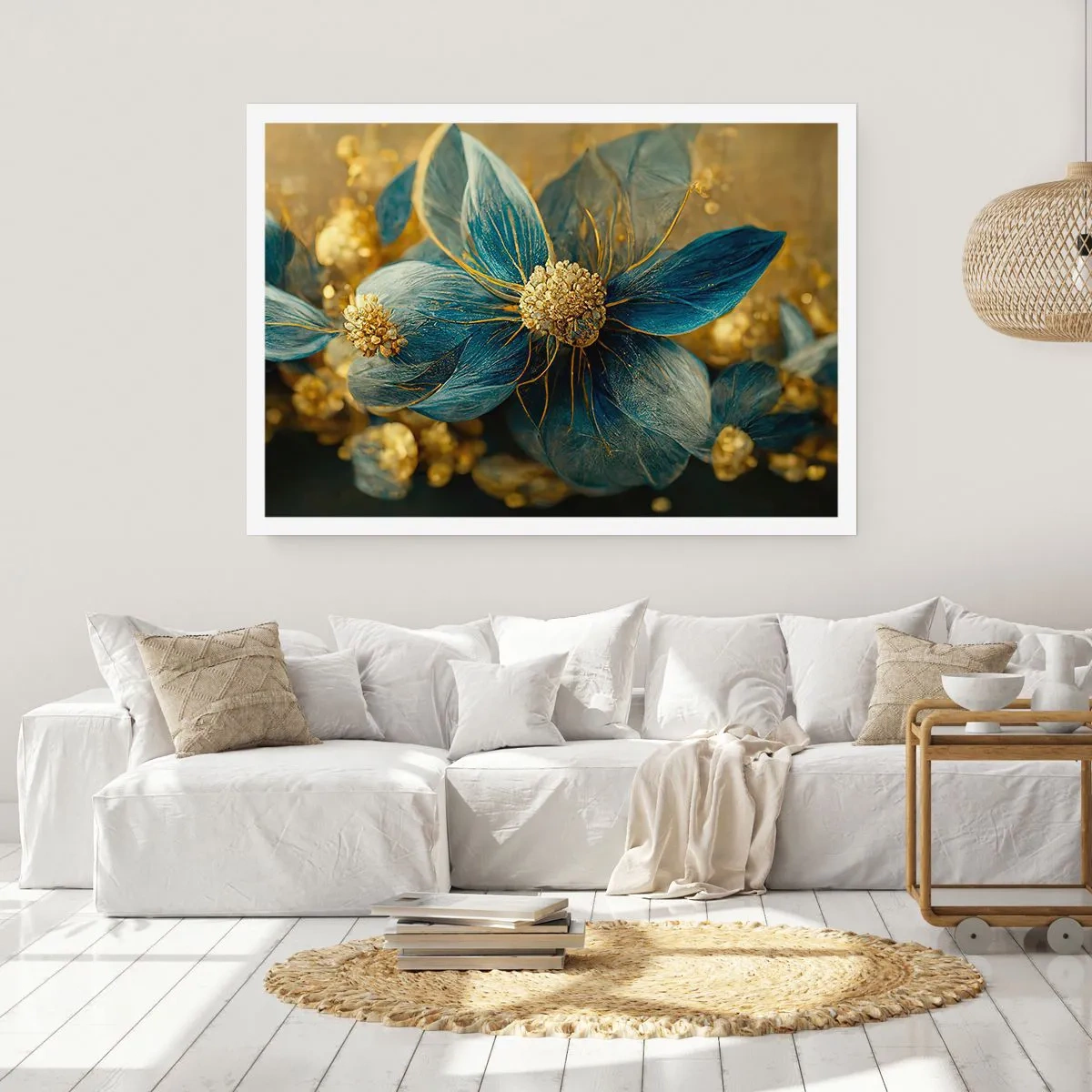 Poster - Mit Gold blühen - 70x50 cm