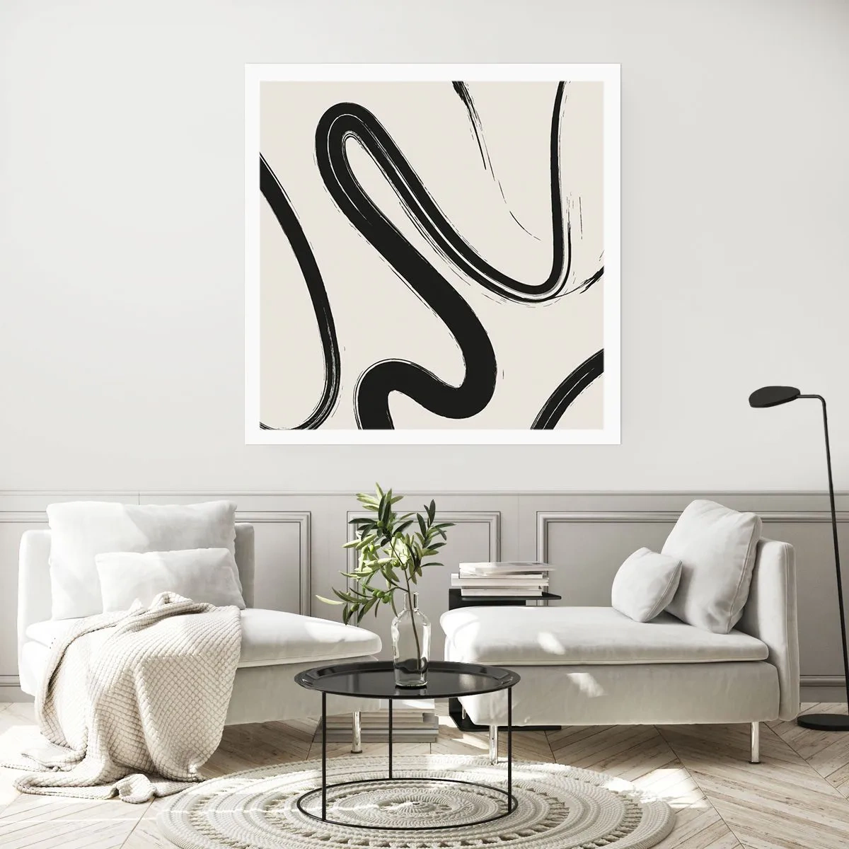 Poster - Schwarz-Weiß-Laune - 50x50 cm