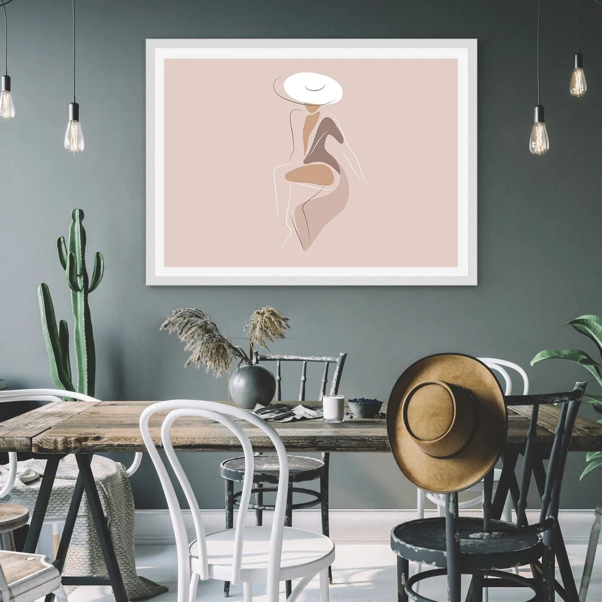 Poster in einem weißen Rahmen - Eine Dame sein - 40x30 cm