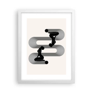 Poster in einem weißen Rahmen - Sinnliche Symmetrie - 30x40 cm
