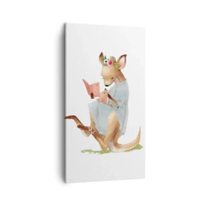 Bild auf Leinwand - Leinwandbild - Lies mir vor Mama - 45x80 cm