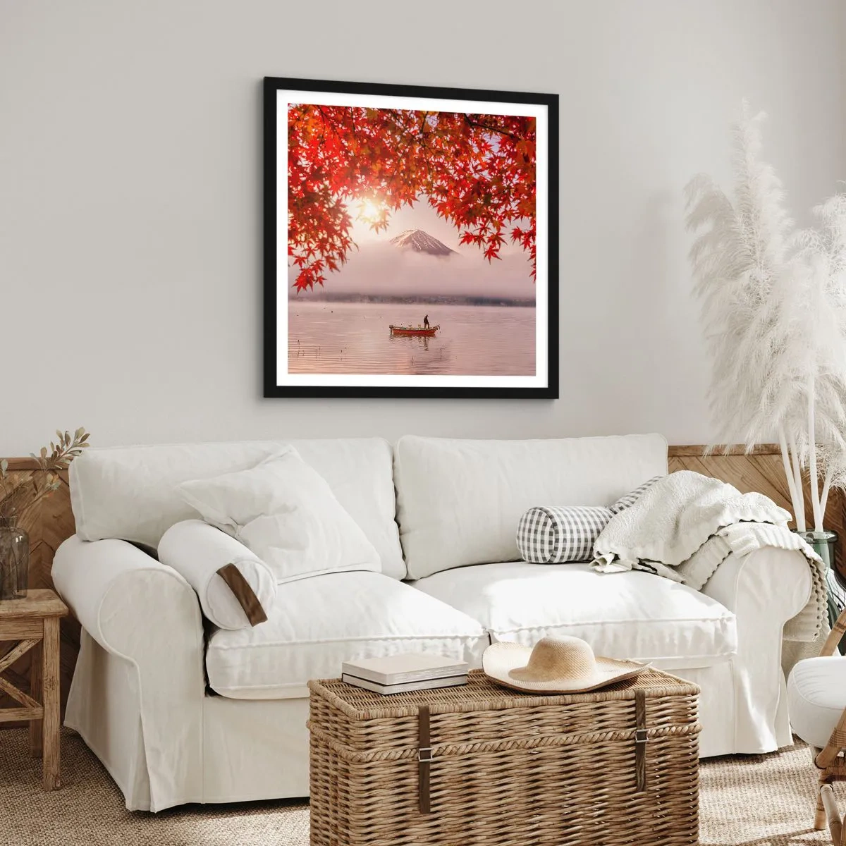 Poster in einem schwarzem Rahmen - Im japanischen Klima - 50x50 cm