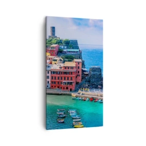 Bild auf Leinwand - Leinwandbild - Mediterrane Zauberstadt - 45x80 cm