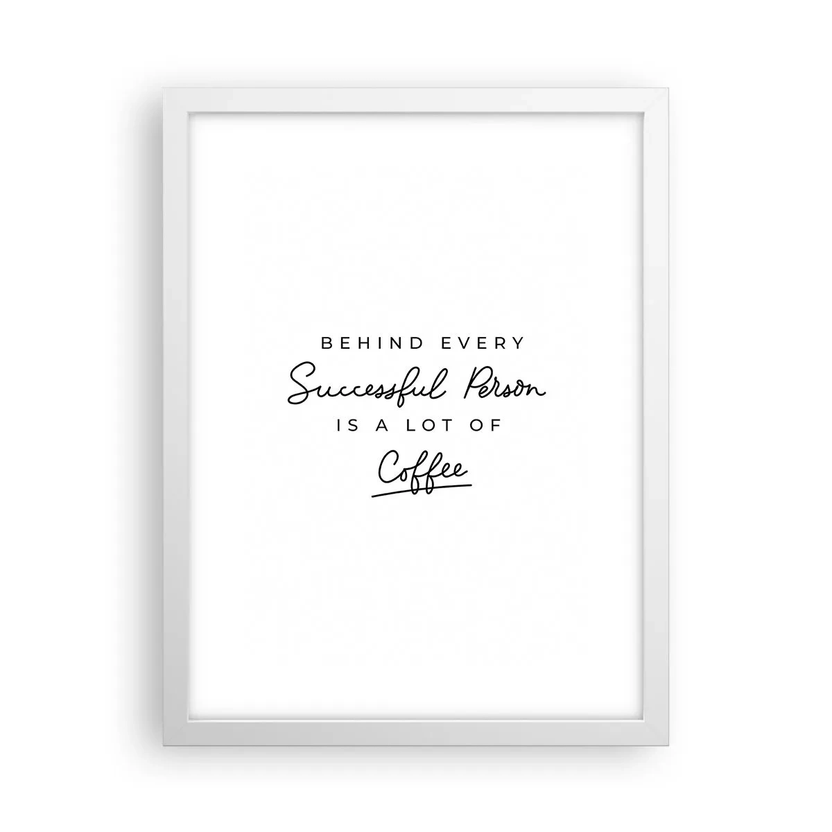 Poster in einem weißen Rahmen - Erfolgsgeheimnis - 30x40 cm