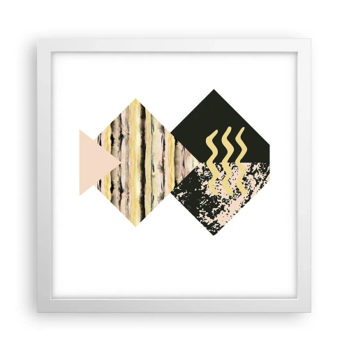 Poster in einem weißen Rahmen - Es ist nicht so einfach - 30x30 cm