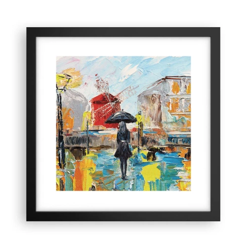 Poster in einem schwarzem Rahmen - Pariser Legenden - 30x30 cm