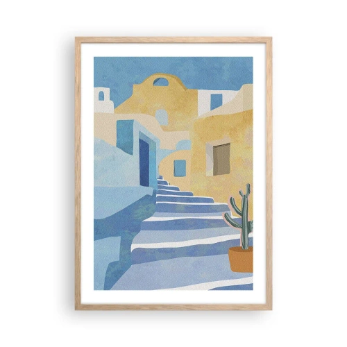 Poster in einem Rahmen aus heller Eiche - Ein Tag in einer arabischen Stadt - 50x70 cm