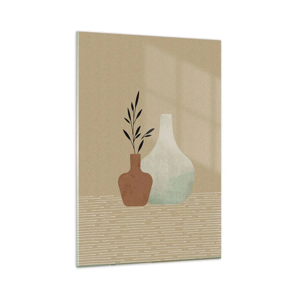 Glasbild - Bild auf glas - Vase und ihre Idee - 80x120 cm