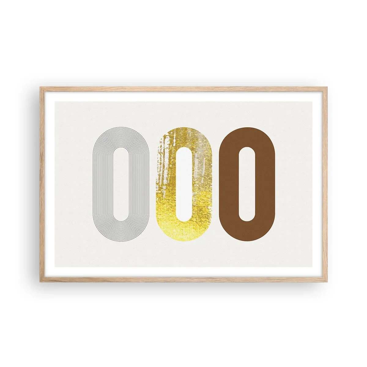 Poster in einem Rahmen aus heller Eiche - Oooh! - 91x61 cm
