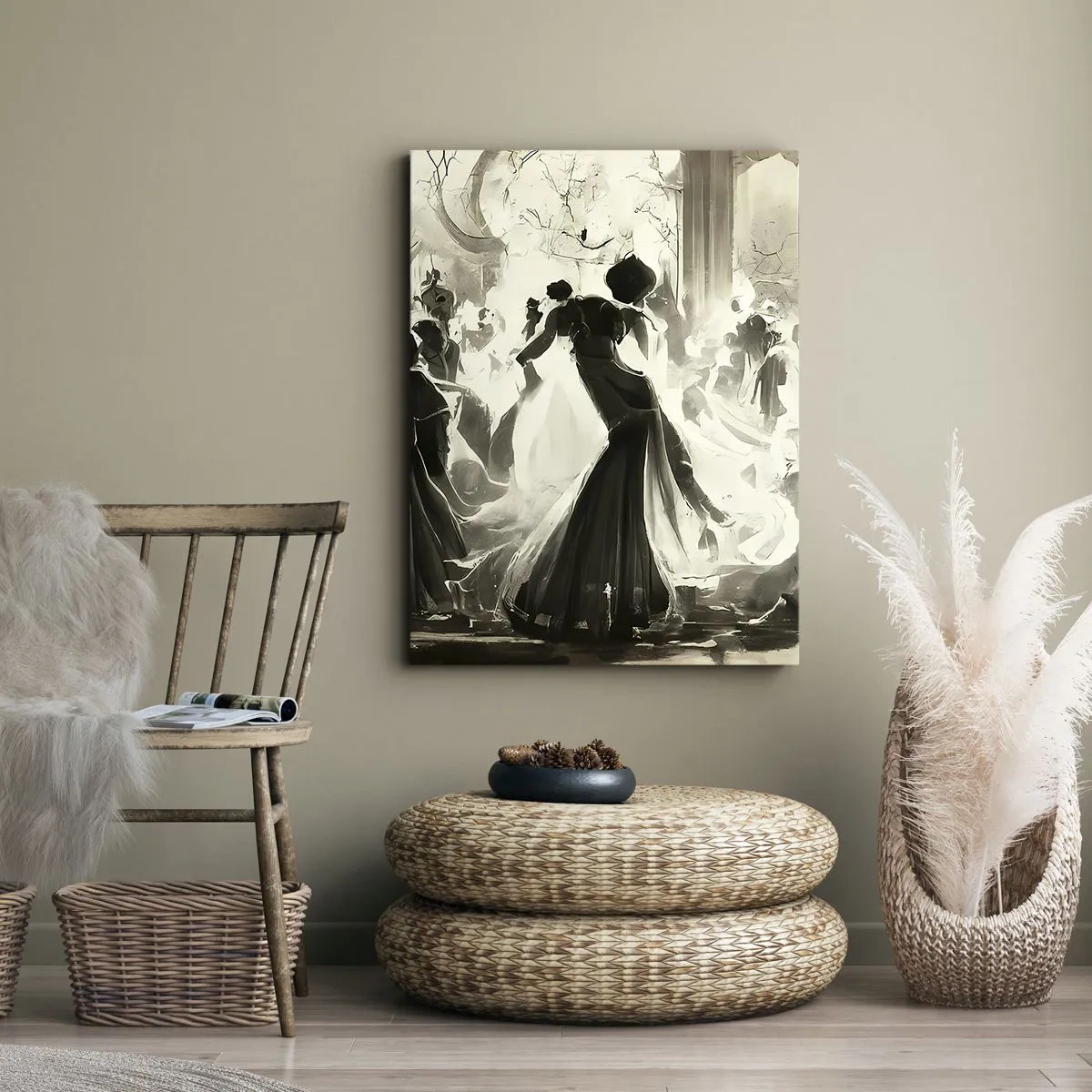 Bild auf Leinwand - Leinwandbild - Die große Maskerade - 55x100 cm